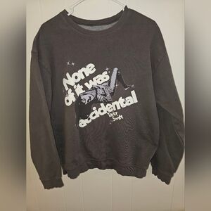 Taylor Swift Men's Crewneck Sweater - Dark Gray